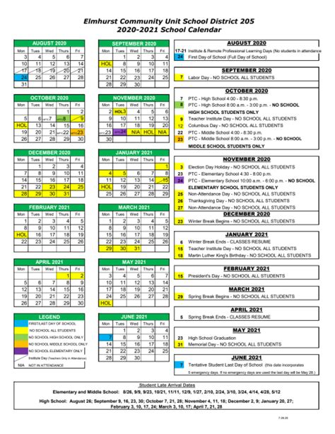 Glenbard North 2023 Calendar